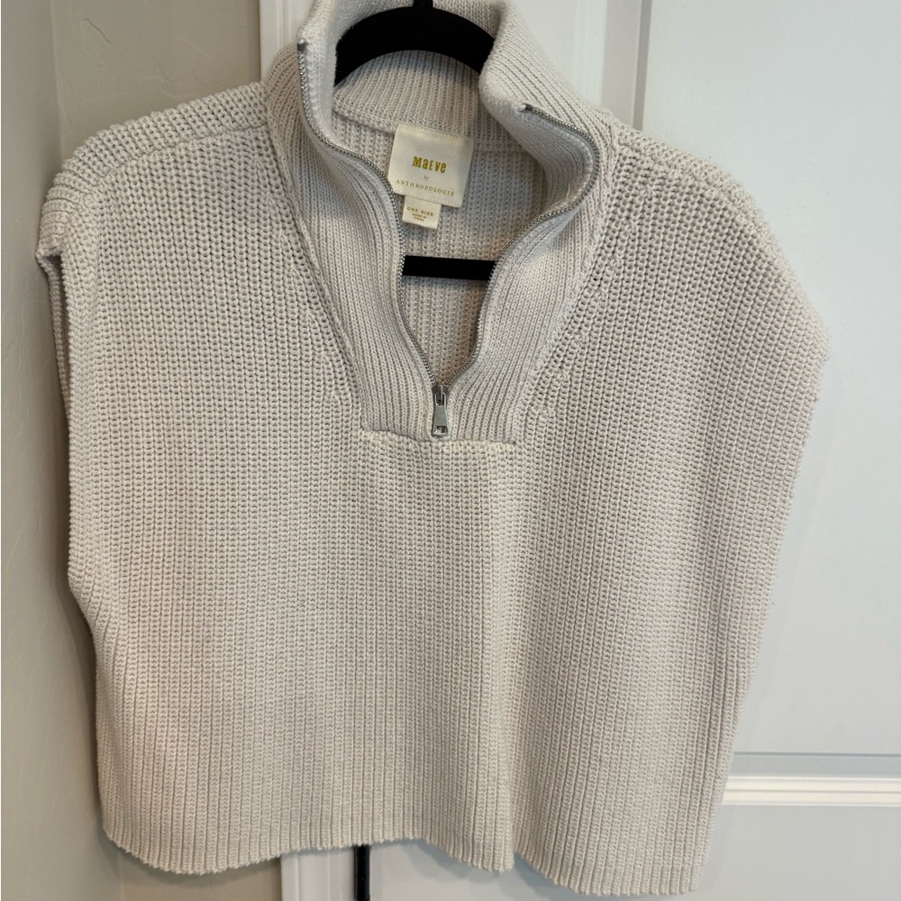 Anthropologie Women's Gray Cowl Neck Sweater